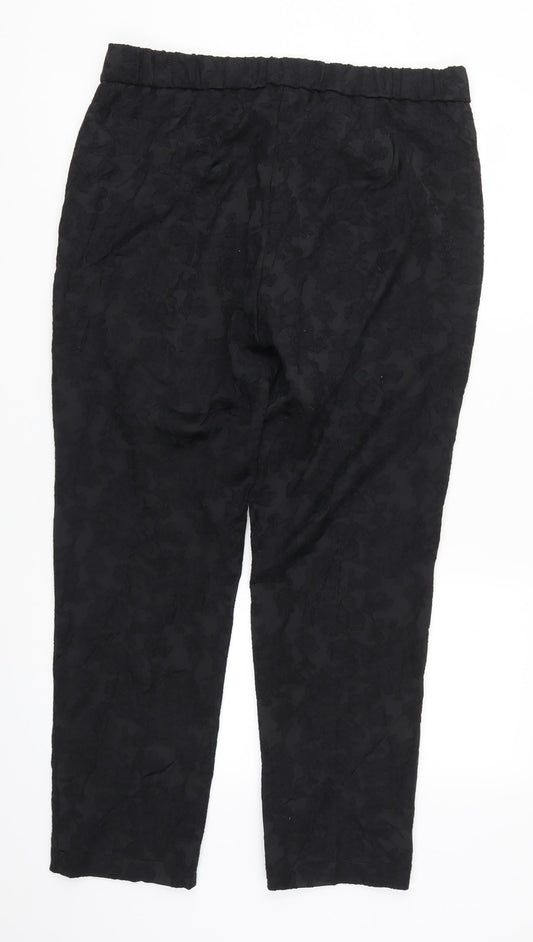 Coleen Nolan Womens Blue Floral Trousers Size 37 in L28 in