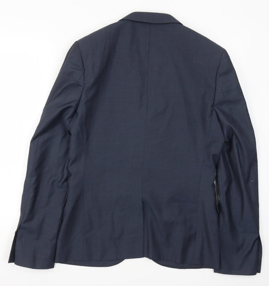Topman Mens Blue Jacket Suit Jacket Size 38