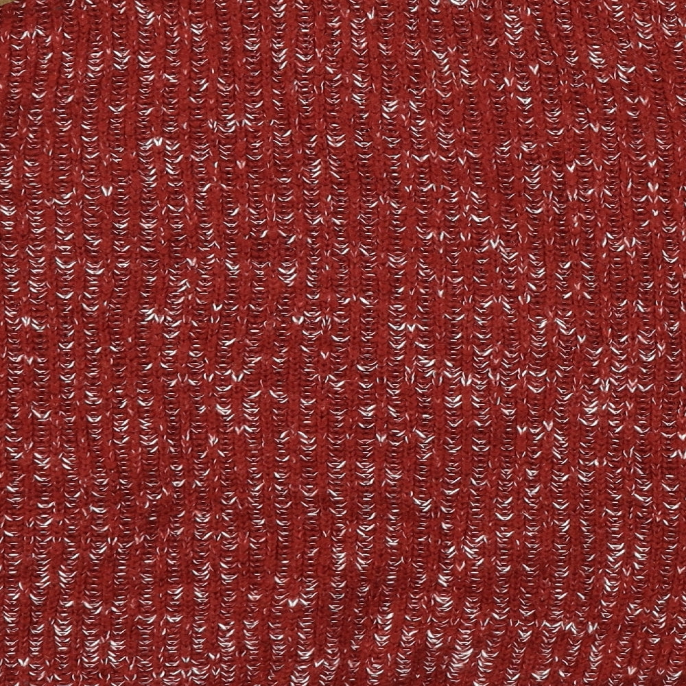 Brand and care label for Easy men’s red knit jumper, size XL