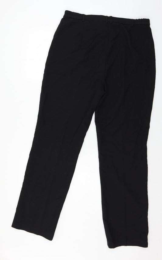 Marks and Spencer Womens Black Trousers Size 14 L29 in