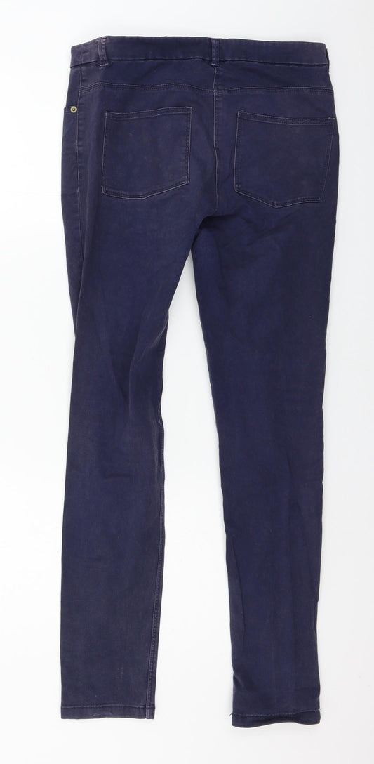 H&M Womens Blue Denim Skinny Jeans Size 10 L30 in