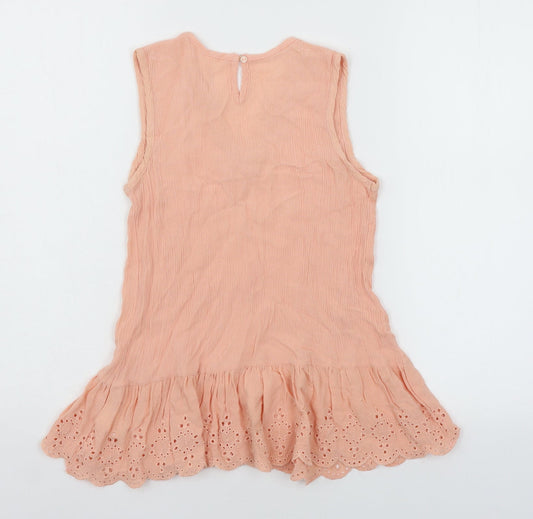 Beautees Womens Orange Basic Blouse Size L