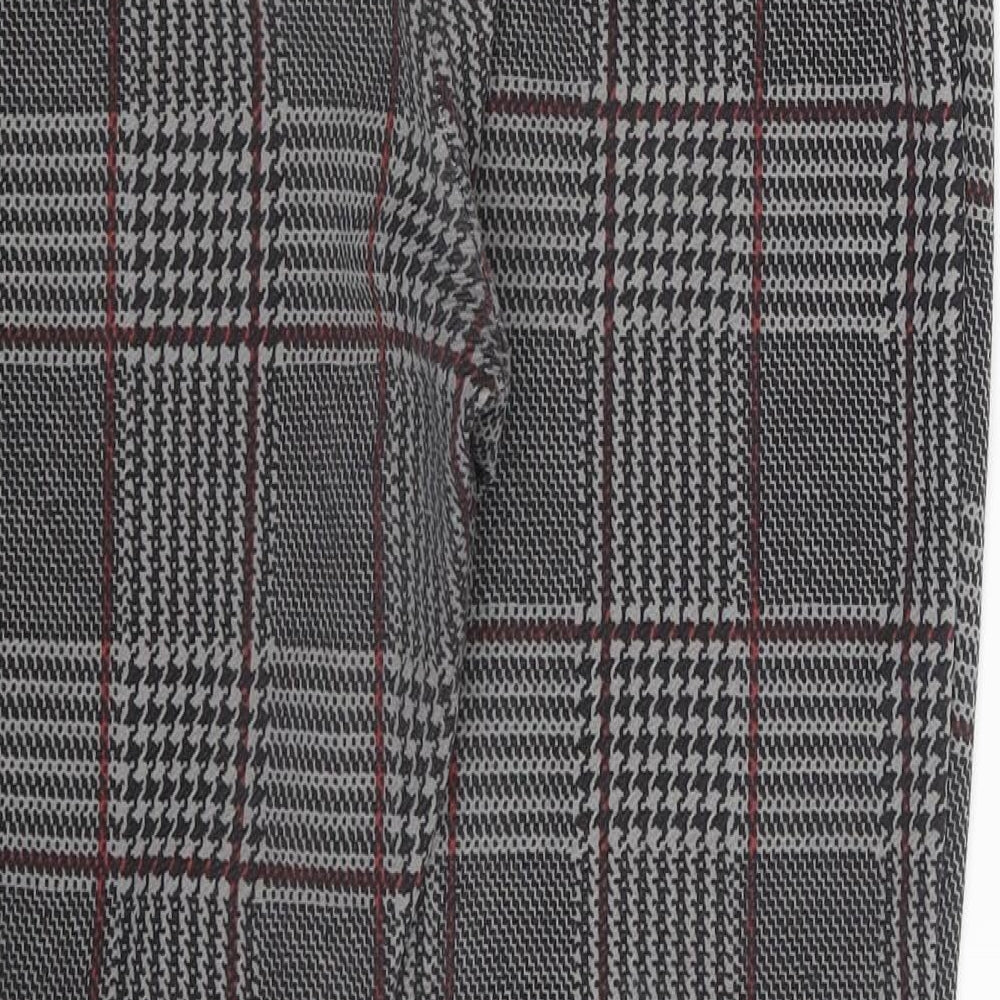 Boohoo Womens Multicoloured Check Trousers Size 10 L24 in