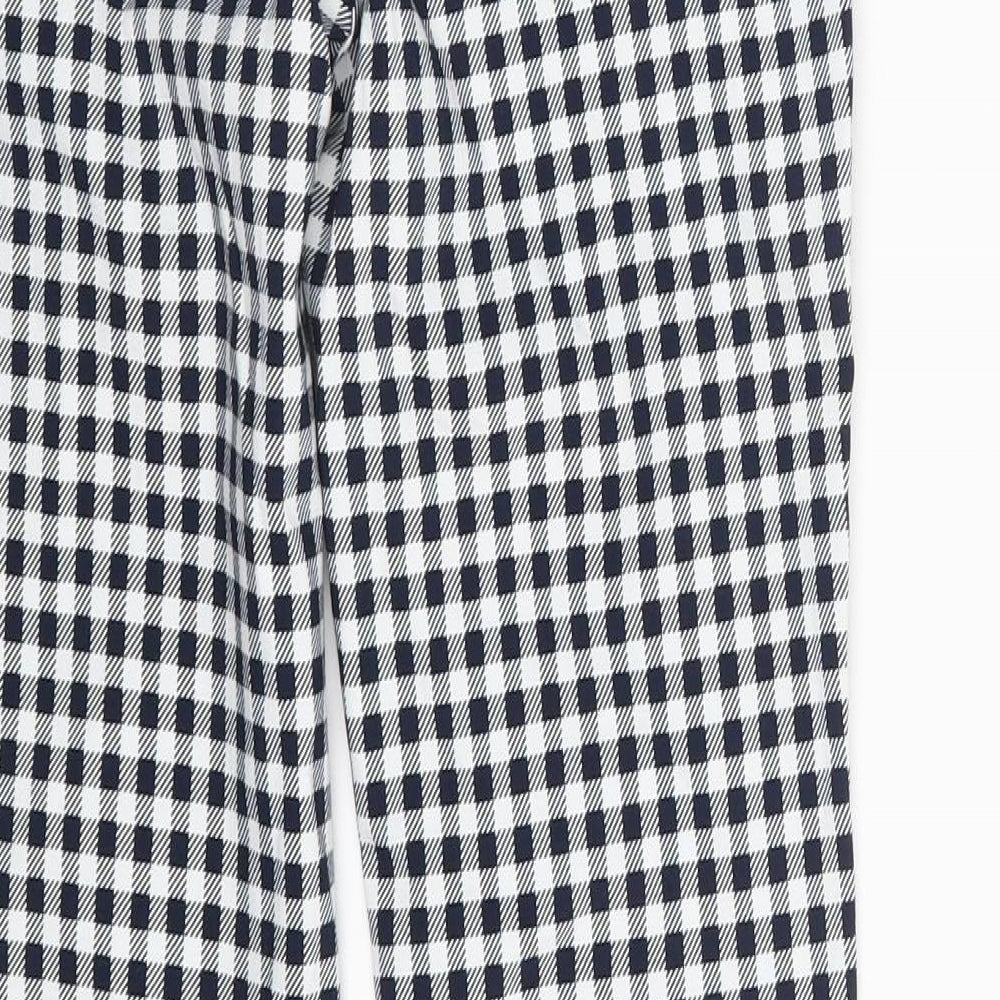 Mango Womens Multicoloured Plaid Trousers Size 4 L28 in