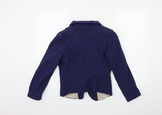 H&M Womens Blue Jacket Blazer Size 8