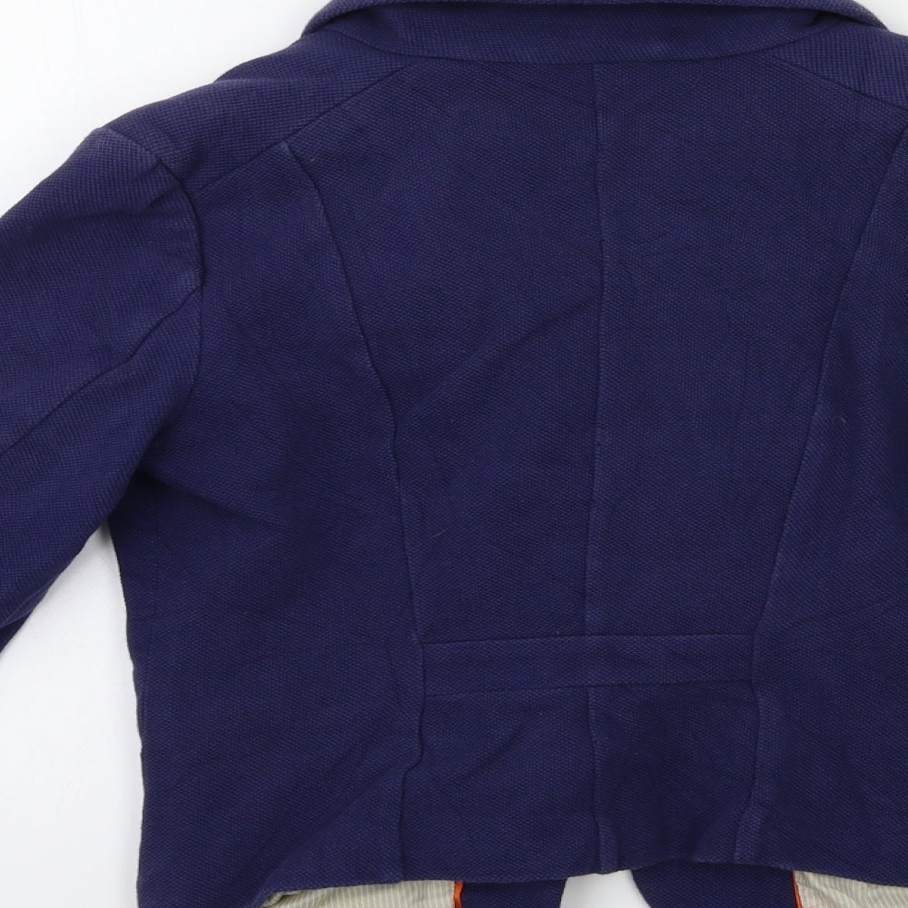 H&M Womens Blue Jacket Blazer Size 8