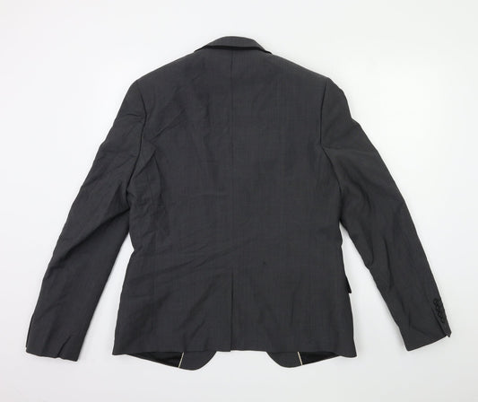 Topman Mens Grey Jacket Suit Jacket Size 42