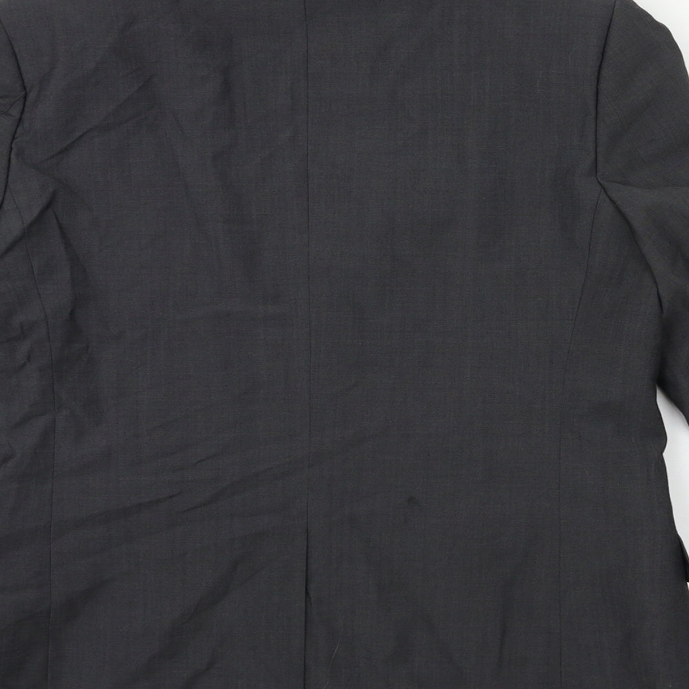 Topman Mens Grey Jacket Suit Jacket Size 42