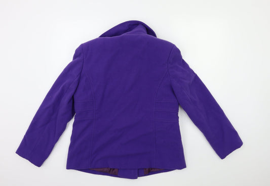 Kesta Womens Purple Overcoat Coat Size 14