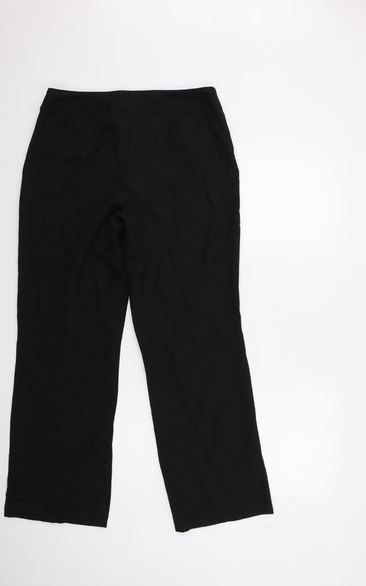 BHS Womens Black Trousers Size 12 L29 in