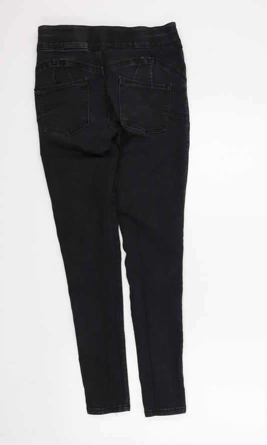 Preworn Womens Black Skinny Jeans Size 12 L29 in