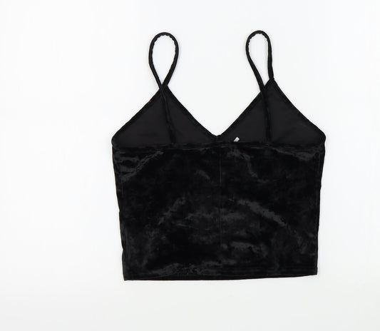 Sparkle & Fade Womens Black Colourblock Basic T-Shirt Size M