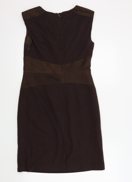 Cortefiel Womens Brown Colourblock A-Line Size M