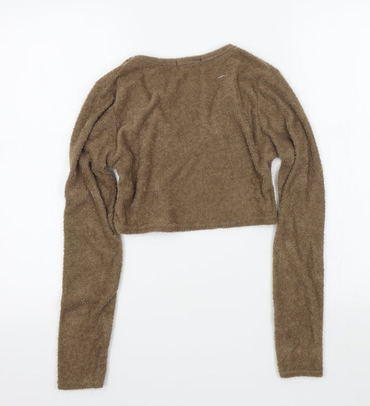 Missyempire Womens Brown Pullover Jumper Size 10