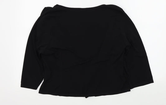 DMART Womens Black Cardigan Jumper Size 2