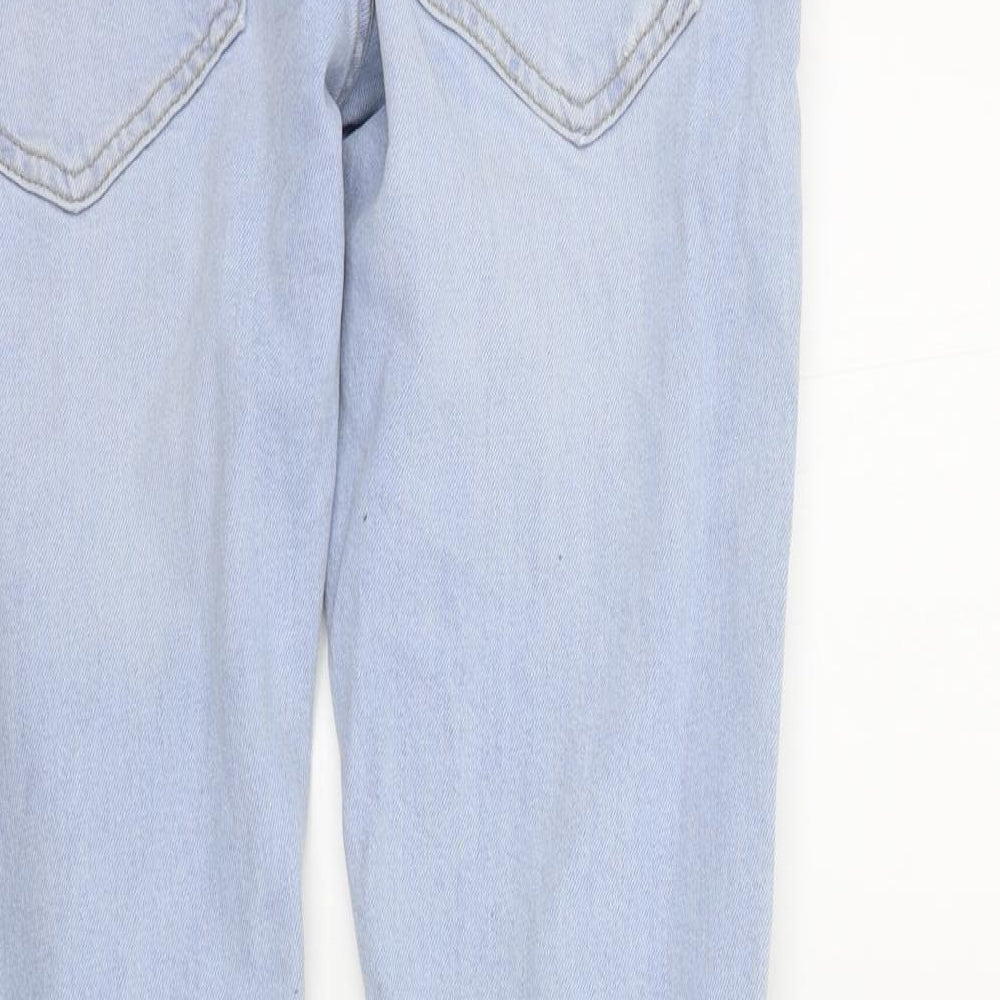 denim&co Womens Blue Houndstooth Skinny Jeans Size 30 L28 in - DISTRESSED