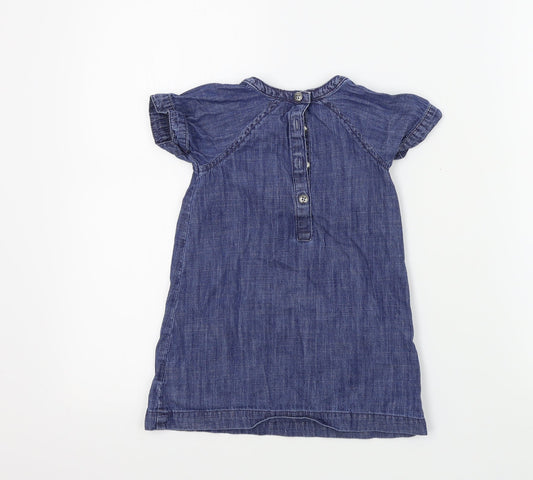 NEXT Girls Blue Colourblock A-Line Size 18-24 Months