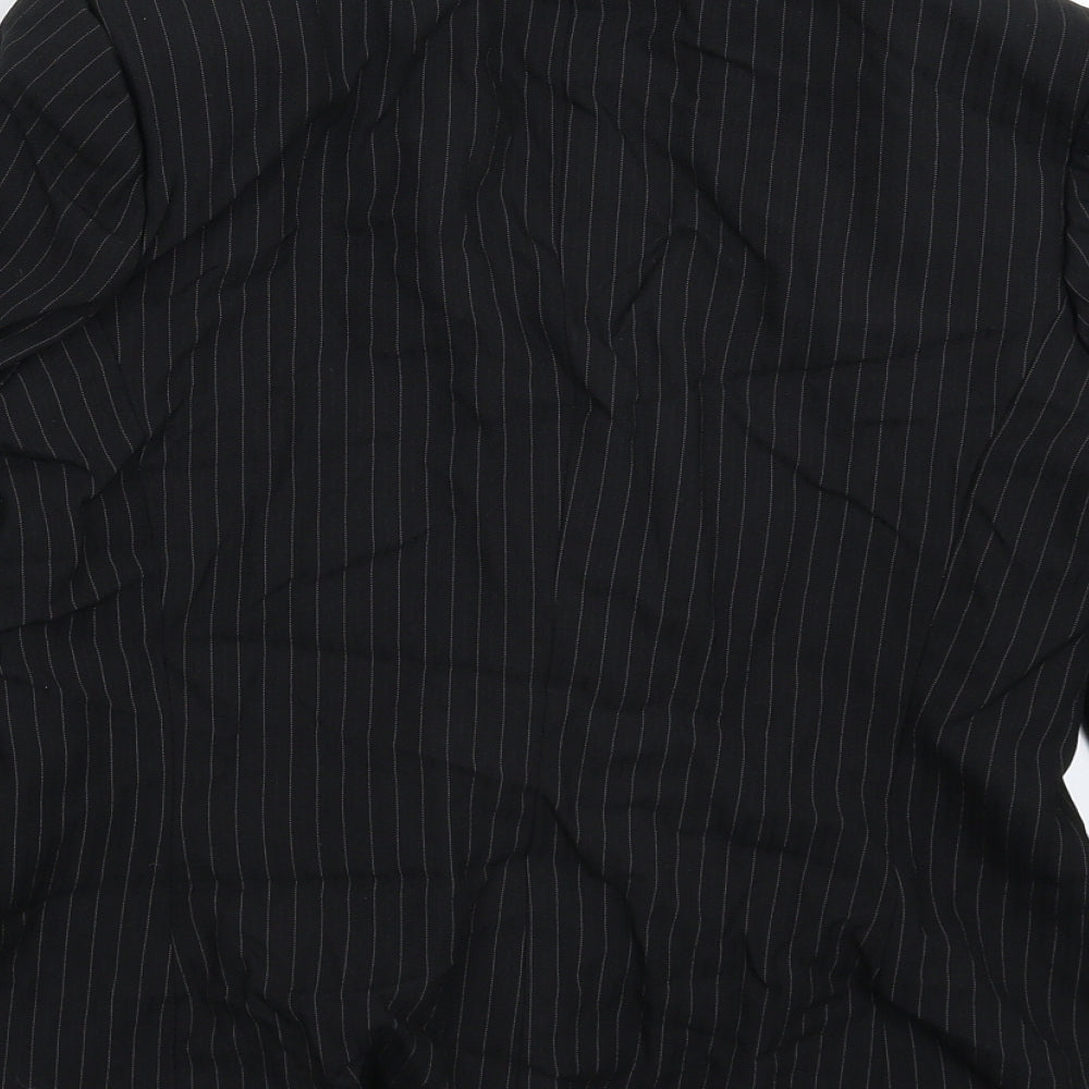 Papaya Womens Black Striped Jacket Suit Jacket Size 12