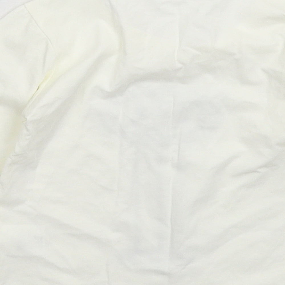 Brand and care label for Nanyang Baby White Basic T-Shirt, size 9-12, Months