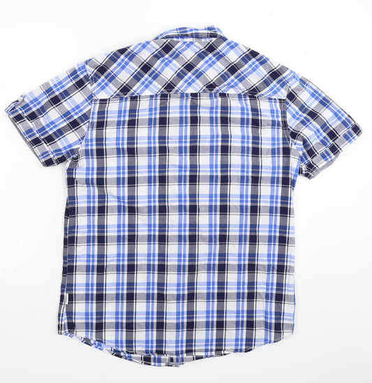 Lee Cooper Mens Multicoloured Check Button-Up Size M