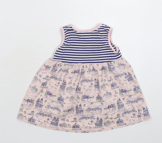 Mini Club Girls Multicoloured Striped Fit & Flare Size 9-12 Months