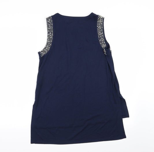 A&G Womens Blue Basic Tank Size 10