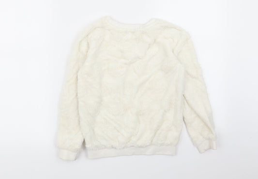 Asda George Girls White Solid Top Pyjama Top Size 8-9 Years