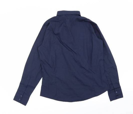 Premier Womens Blue Basic Button-Up Size 12