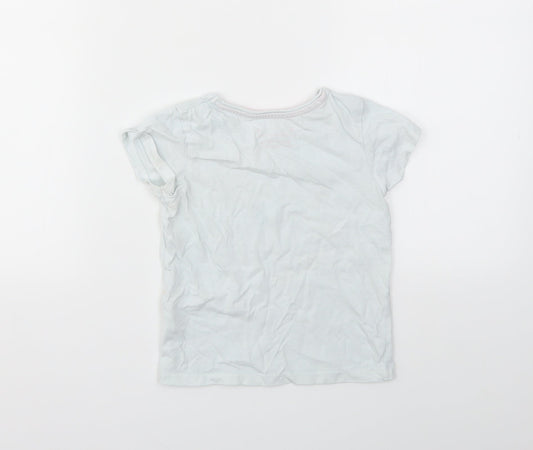 Primark Girls Blue Basic T-Shirt Size 4-5 Years
