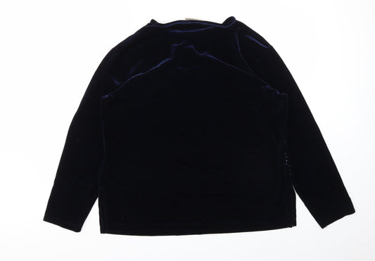 YOUR SENSE Womens Blue Pullover Jumper Size L