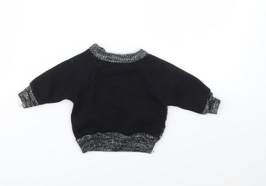 Primark Boys Black Pullover Jumper Size 0-3 Months