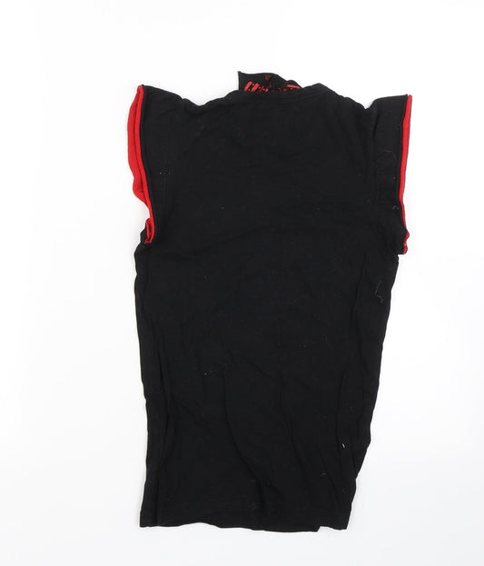 YD Girls Black Basic T-Shirt Size 9-10 Years - Tiger