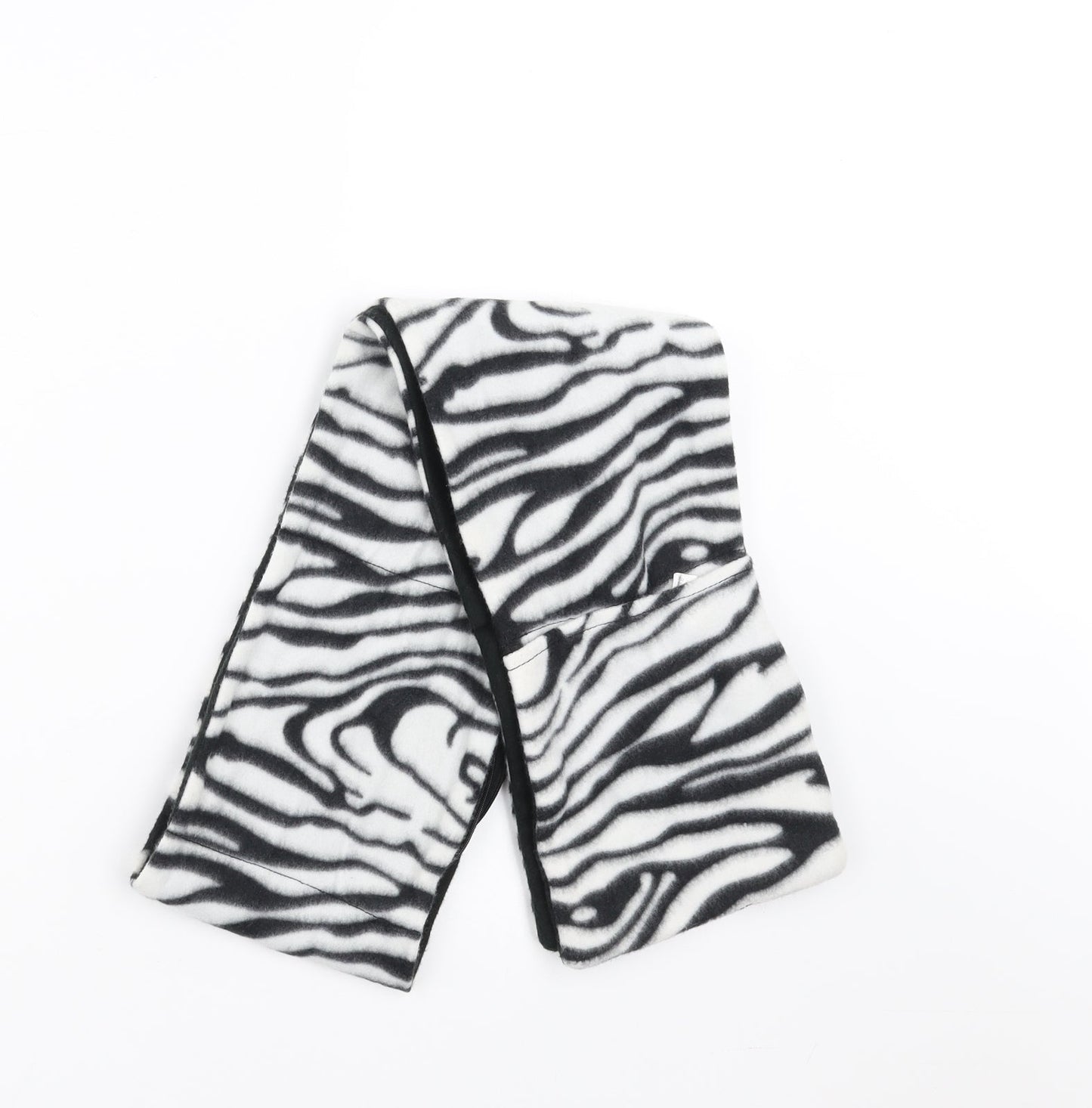 Preworn Womens Black Geometric Scarf