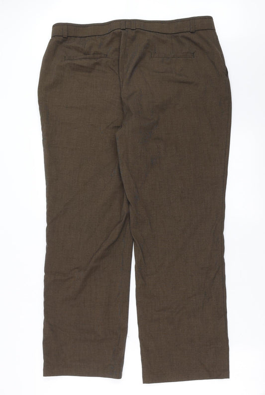Marks and Spencer Womens Brown Trousers Size 18 L27 in