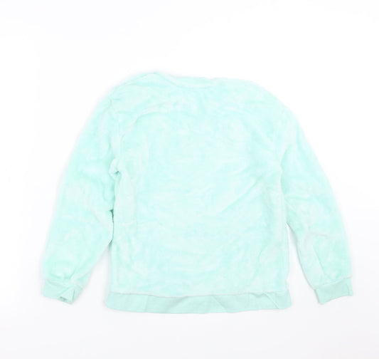 George Girls Green Solid Top Pyjama Top Size 9-10 Years - snooze