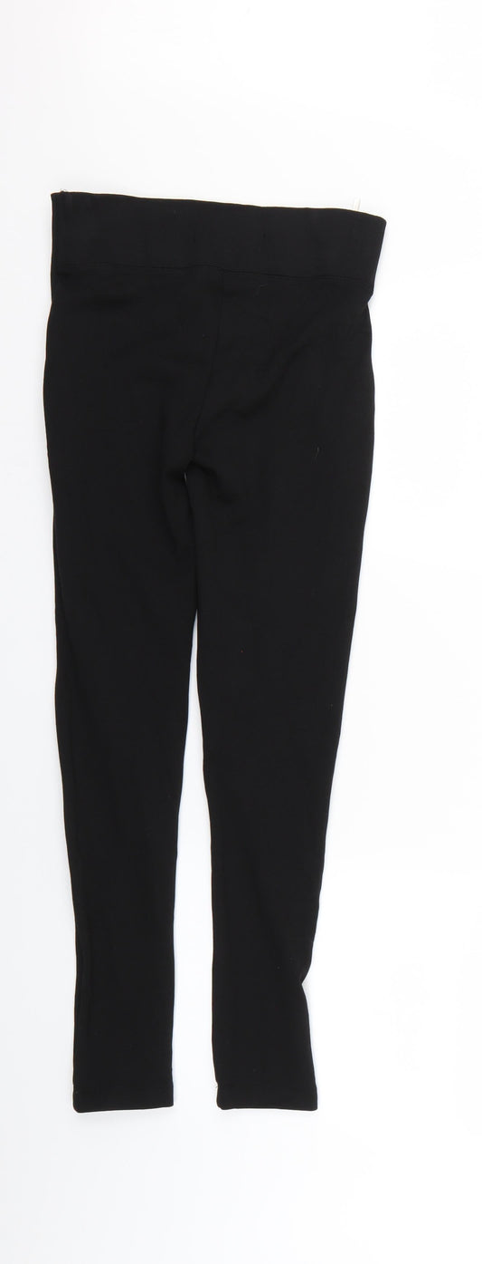 Star Womens Black Trousers Size 8 L25 in - Leggings