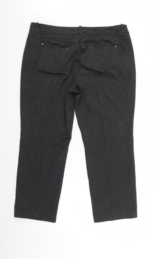 Mark Womens Grey Trousers Size 35 in L25 in - Short leg