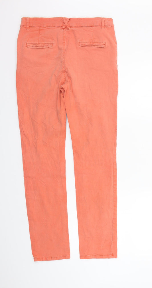 Dickins & Jones Womens Orange Trousers Size 10 L29 in