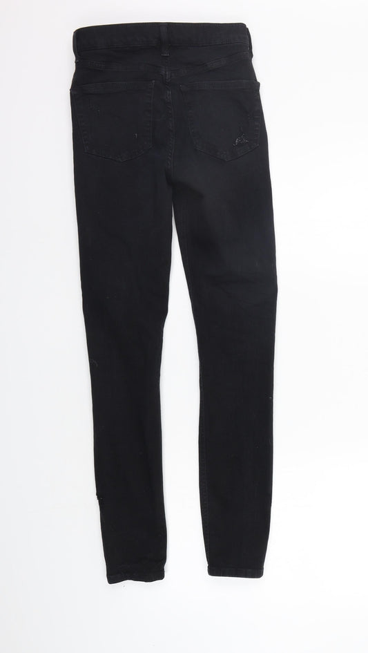 Topshop Womens Black Skinny Jeans Size 26 in L32 in