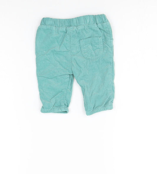 Marks and Spencer Girls Blue Cropped Trousers Size 0-3 Months