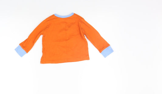 Mothercare Boys Orange Pullover Jumper Size 12-18 Months