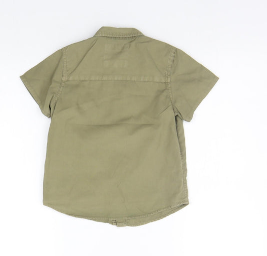 Matalan Girls Green Basic Button-Up Size 6 Years