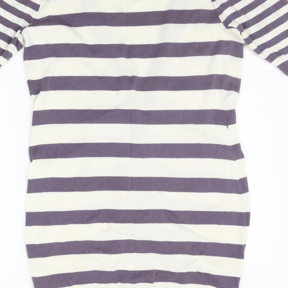 Papaya Womens Purple Striped Cardigan Jumper Size 12
