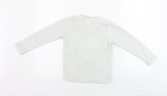 Disney Girls White Pullover Jumper Size 6-7 Years