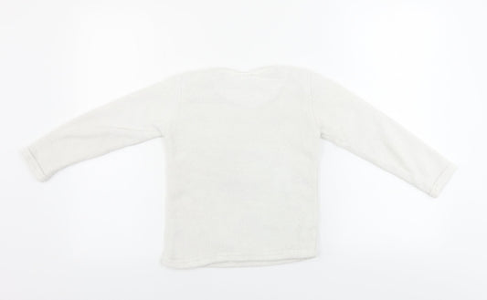 Disney Girls White Pullover Jumper Size 6-7 Years