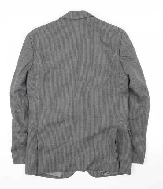 Skopes Mens Grey Striped Jacket Suit Jacket Size 40