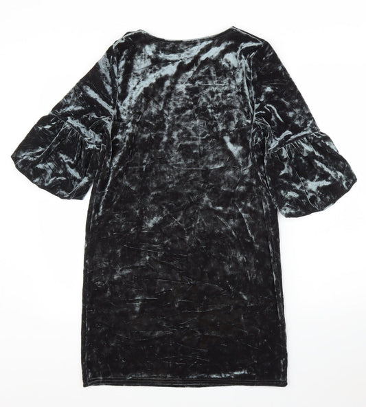 Dorothy Perkins Womens Green Velvet Shift Size 10