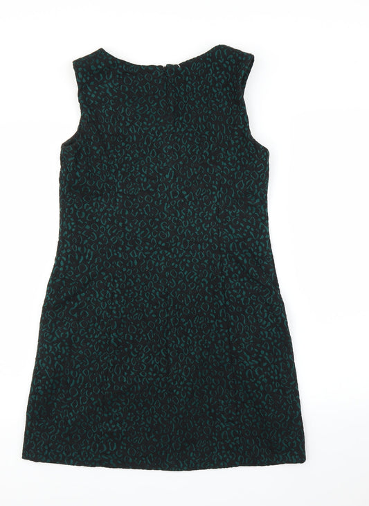 NEXT Womens Green A-Line Size 10 - Leopard print