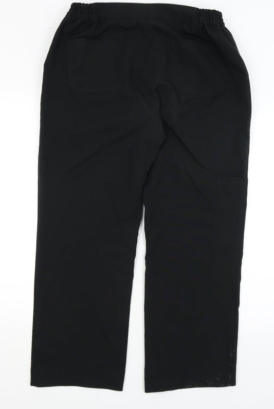 Dimensions Womens Black Dress Pants Trousers Size 14 L27 in