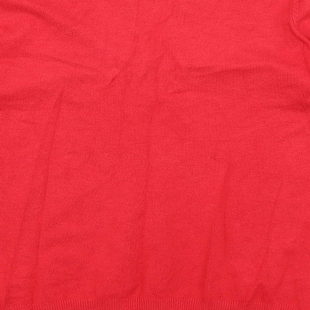 M&S Womens Red Pullover Jumper Size 12